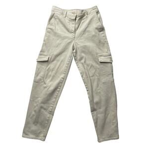 Aritzia Wilfred Free Modern Cargo Pants Birch Sz 4 Utility Style Cotton Pockets